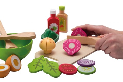 Drewniany zestaw do sałatek