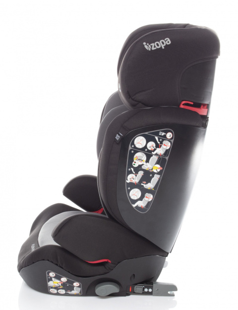 FLEXI FIX Zopa 15-36 kg dziecięcy fotelik samochodowy z IsoFix - Foggy Grey