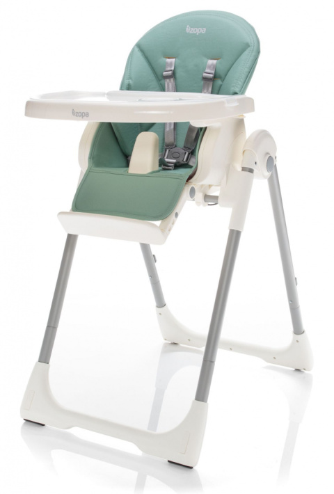 IVOLIA Zopa krzesełko do karmienia dla dzieci od urodzenia do 15 kg - Silver Green