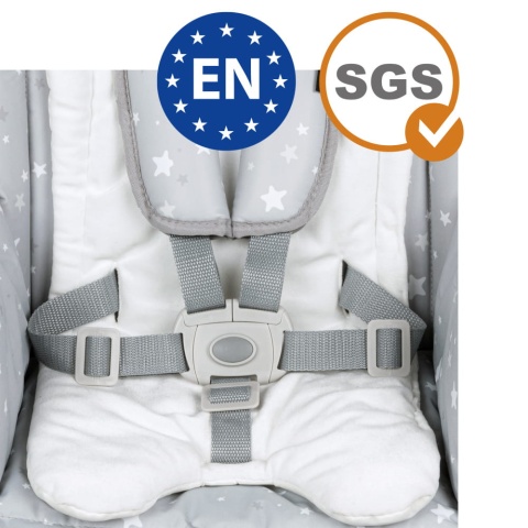 AMI Kidwell Krzesełko do karmienia z koszem - STARS