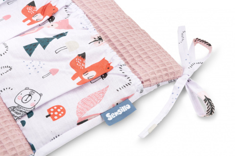 Sensillo organizer na łóżeczko – Wafel LISKI RÓŻOWY