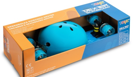 Deskorolka fiszka Toyz zestaw kasku ochraniaczy - DEXTER BLUE