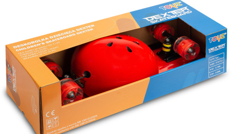 Deskorolka fiszka Toyz zestaw kasku ochraniaczy - DEXTER RED