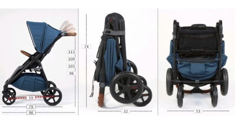 M4 MAST Swiss Design wózek spacerowy do 22 kg, waży tylko 8 kg - Onyx