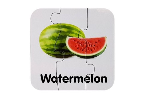 Puzzle Edukacyjne Układanka Owoce 10 Połączeń Nauka Angielskiego