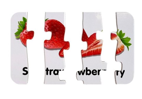 Puzzle Edukacyjne Układanka Owoce 10 Połączeń Nauka Angielskiego