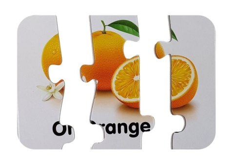 Puzzle Edukacyjne Układanka Owoce 10 Połączeń Nauka Angielskiego