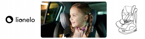 BASTIAAN RWF Lionelo Obrotowy fotelik samochodowy z Isofix 0-36 kg - BEIGE LATTE