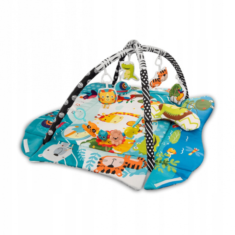 ANIKA Plus Lionelo mata edukacyjna 2w1 z funkcją kojca - Multicolor