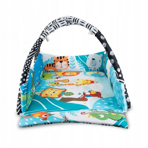 ANIKA Plus Lionelo mata edukacyjna 2w1 z funkcją kojca - Multicolor