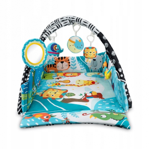 ANIKA Plus Lionelo mata edukacyjna 2w1 z funkcją kojca - Multicolor