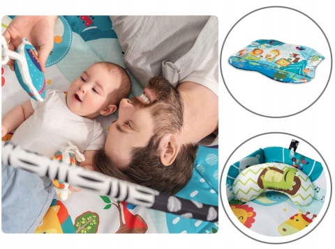 ANIKA Plus Lionelo mata edukacyjna 2w1 z funkcją kojca - Multicolor