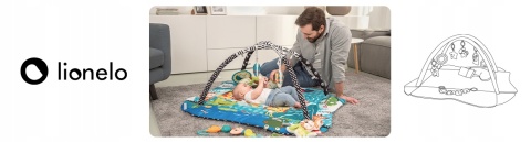 ANIKA Plus Lionelo mata edukacyjna 2w1 z funkcją kojca - Multicolor