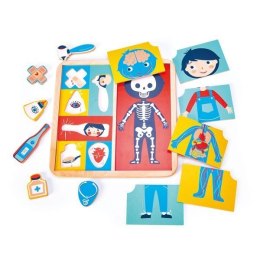 Drewniana układanka edukacyjna - Ciało człowieka, Tender Leaf Toys