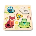 Drewniana układanka sensoryczna - Zwierzęta na łące, Tender Leaf Toys