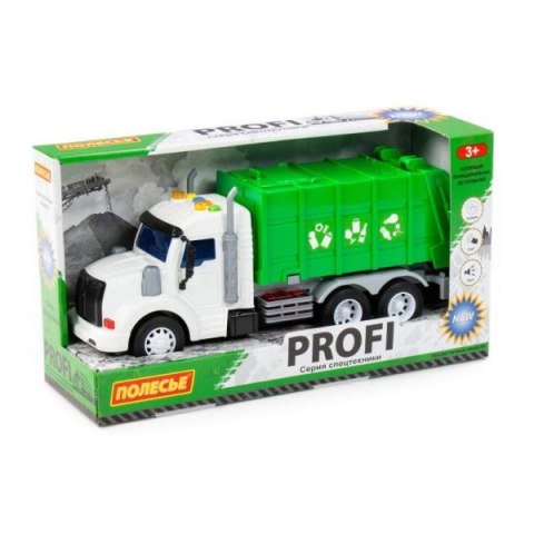 Polesie 86495 "Profi' samochód komunalny z napędem, zielony, światło, dźwięk w pudełku