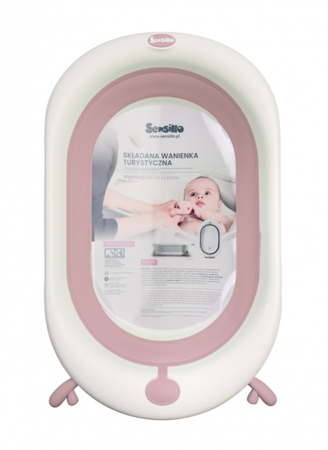 Sensillo turystyczna składana wanienka - POWDER PINK