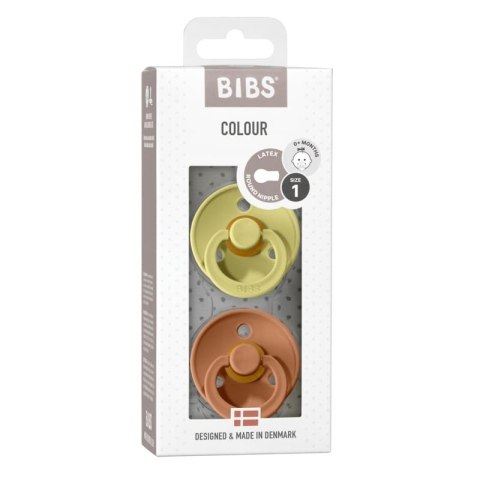 BIBS COLOUR 2-PACK MEADOW & EARTH S Smoczek uspokajający kauczuk Hevea