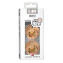 BIBS DUO COLOUR PEACH M Smoczek uspokajający kauczuk Hevea 2 szt