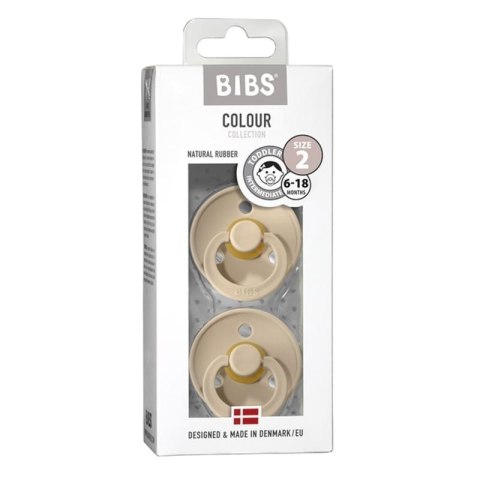 BIBS DUO COLOUR VANILLA M Smoczek uspokajający kauczuk Hevea