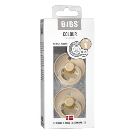 BIBS DUO COLOUR VANILLA S Smoczek uspokajający kauczuk Hevea