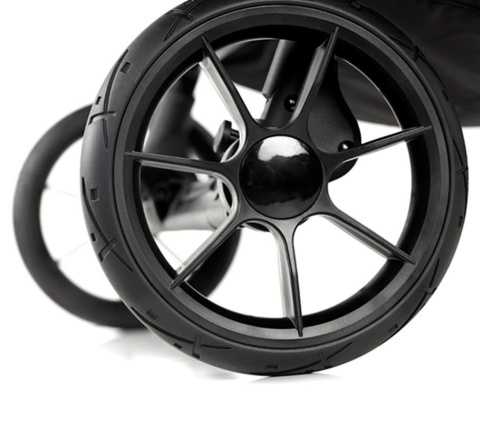 TWINLINK Jane wózek dziecięcy bliźniaczy jeden obok drugiego T34 JET BLACK