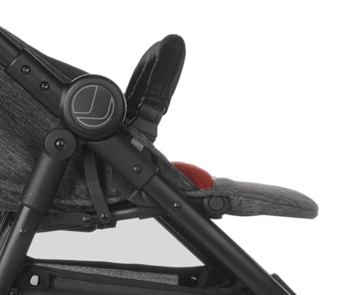 TWINLINK Jane wózek dziecięcy bliźniaczy jeden obok drugiego T34 JET BLACK