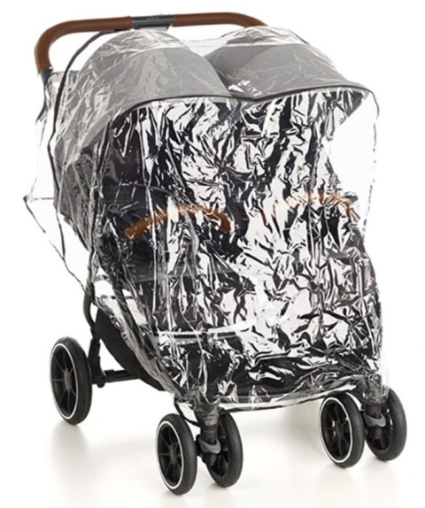 TWINLINK Jane wózek dziecięcy bliźniaczy jeden obok drugiego T34 JET BLACK