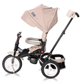 JAGUAR AIR Lorelli Bertoni rowerek trójkołowy dla dzieci od 8 m+ do 5 lat, obrotowe siedzisko - Ivory / Beige