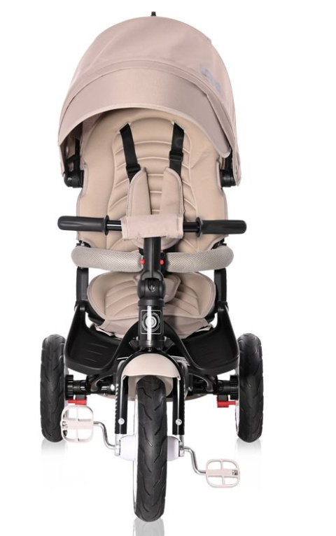 JAGUAR AIR Lorelli Bertoni rowerek trójkołowy dla dzieci od 8 m+ do 5 lat, obrotowe siedzisko - Ivory / Beige