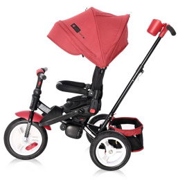 JAGUAR AIR Lorelli Bertoni rowerek trójkołowy dla dzieci od 8 m+ do 5 lat, obrotowe siedzisko - Red