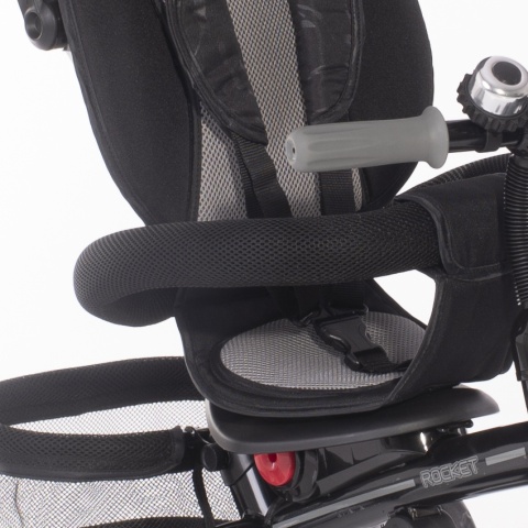 ROCKET Lorelli Bertoni rowerek trójkołowy dla dzieci od 18 m+ do 5 lat max 20 kg, funkcja Balance Bike - Black