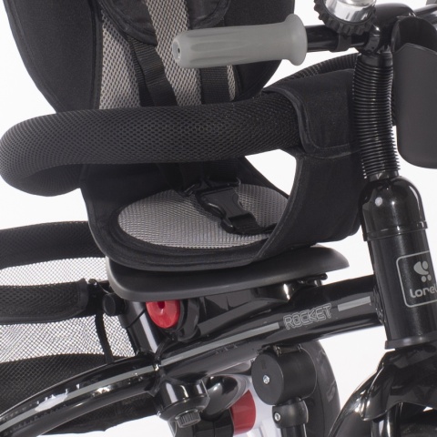 ROCKET Lorelli Bertoni rowerek trójkołowy dla dzieci od 18 m+ do 5 lat max 20 kg, funkcja Balance Bike - Black