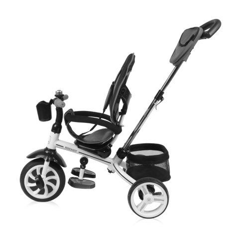 ROCKET Lorelli Bertoni rowerek trójkołowy dla dzieci od 18 m+ do 5 lat max 20 kg, funkcja Balance Bike - Grey