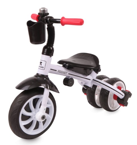 ROCKET Lorelli Bertoni rowerek trójkołowy dla dzieci od 18 m+ do 5 lat max 20 kg, funkcja Balance Bike - Grey