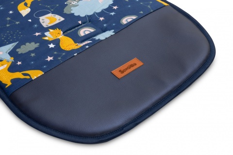 Sensillo Kolorowa Wkładka Velvet do wózka - GRANATOWY LISKI