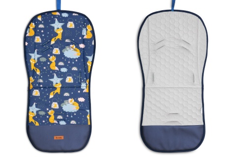 Sensillo Kolorowa Wkładka Velvet do wózka - GRANATOWY LISKI