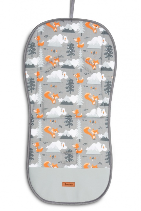 Sensillo Kolorowa Wkładka Velvet do wózka - SZARY GÓRY
