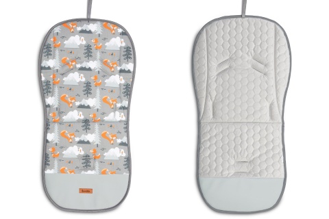 Sensillo Kolorowa Wkładka Velvet do wózka - SZARY GÓRY