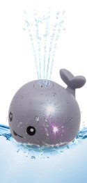 Wieloryb tryskający zabawka do kąpieli LED szary