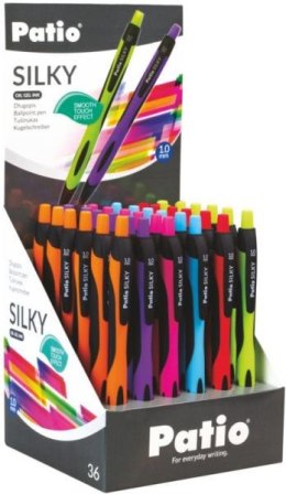 Długopis żelowy Silky niebieski p36 58742 mix cena za 1 sztukę
