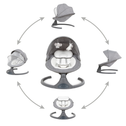 LUXI Kidwell Bujaczek leżaczek elektryczny 2w1 - Dark Melange