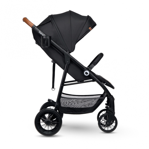 ZOEY Lionelo Wózek spacerowy, duże koła 8,4 kg - Black Onyx