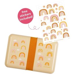 A Little Lovely Company - Śniadaniówka Lunchbox Tęcza z naklejkami