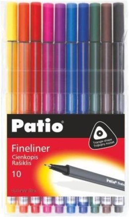 Cienkopis Trio Fineliner 10 kolorów Patio