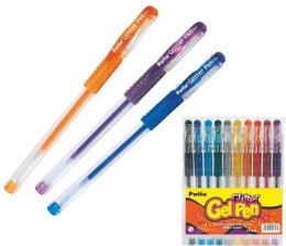 Długopisy żelowe brokatowe Glitter Gel Pen 10 kolorów 89965PTR Patio