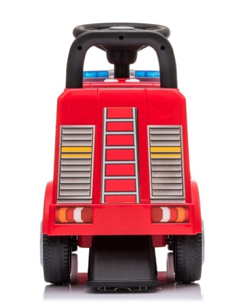 Pojazd jeździk dla dziecka na roczek, pchacz Mercedes Antos straż pożarna dźwięki czerwony