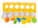 Układanka edukacyjna sorter dopasuj kształty cyferki jajka 12 sztuk