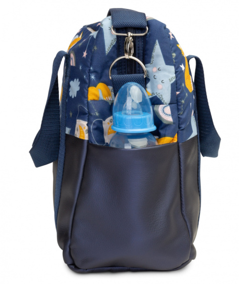 Torba do wózka z ekoskórą Sensillo - GRANATOWY LISKI