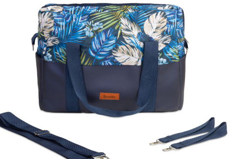 Torba do wózka z ekoskórą Sensillo - NIEBIESKI PAPUGI